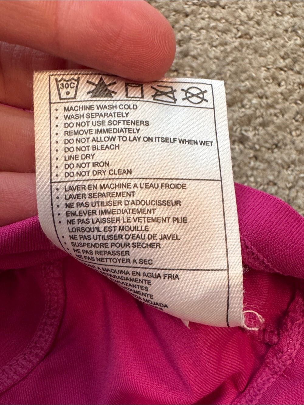 Nike Women’s Hot Pink Tank Top with White Trim - Picture 5 of 6